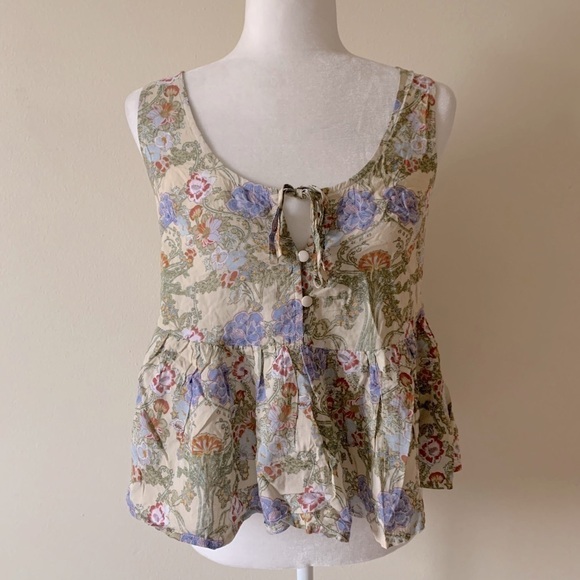 LF floral cropped tank top size S NWT - Picture 1 of 16